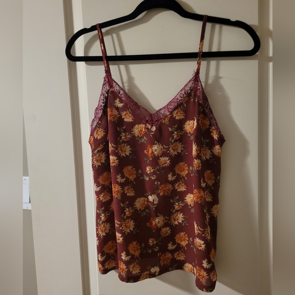 Forever21 Floral/Lace Tank - Picture 1 of 2